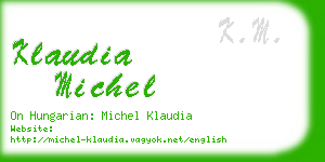 klaudia michel business card